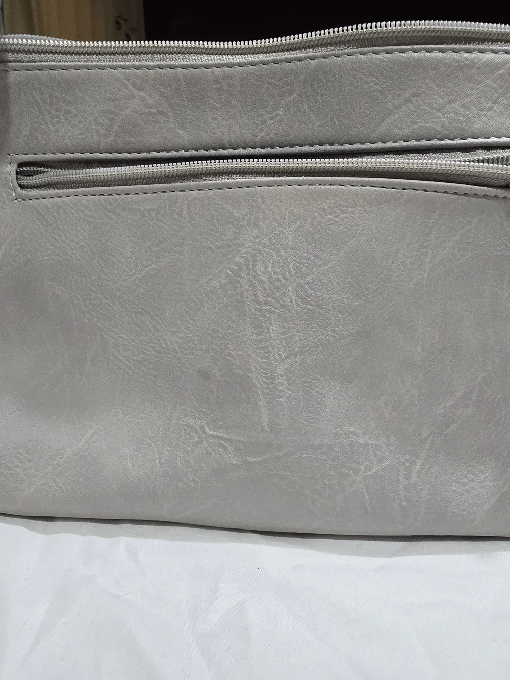b.o.c. Embossed Floral Crossbody Bag in Light Gray